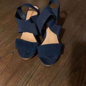 Navy blue wedges